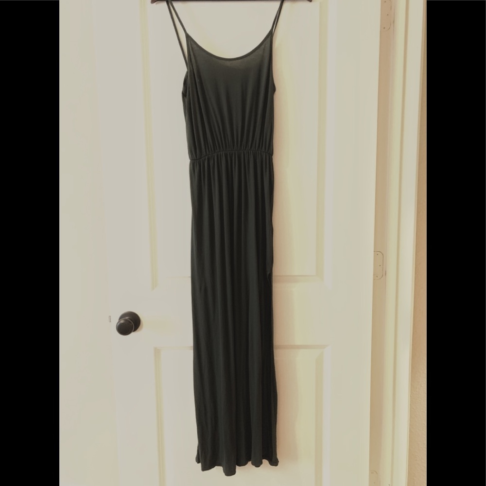 black maxi dress